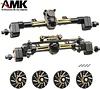 AMK Heavy Brass Front Rear Axle for 1/24 RC Crawler A xial SCX24 90081 C10 Jeep Gladiator Ford Bronco Front and Rear Portal Axle Upgrade Parts