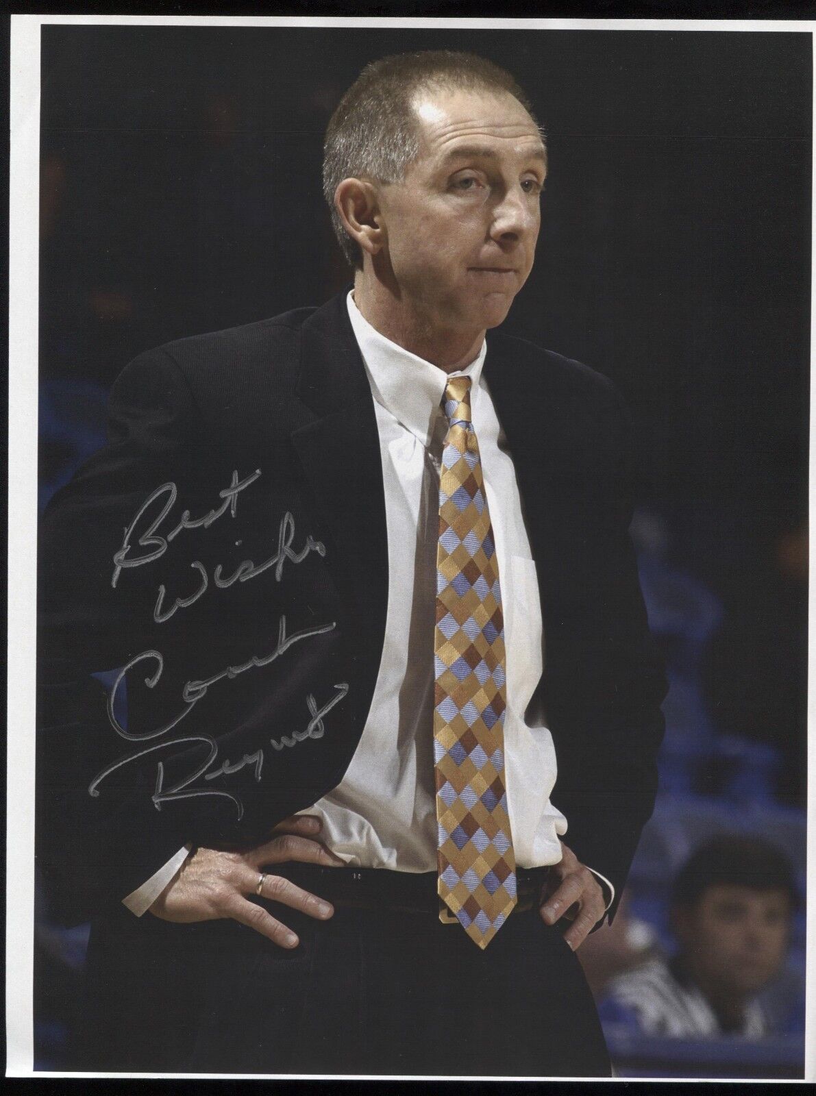 Jeff Reynolds Signed 8.5 x 11 Photo Poster painting College NCAA Basketball Coach Autographed