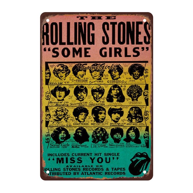 【20*30cm/30*40cm】The Rolling Stones - Vintage Tin Signs/Wooden Signs