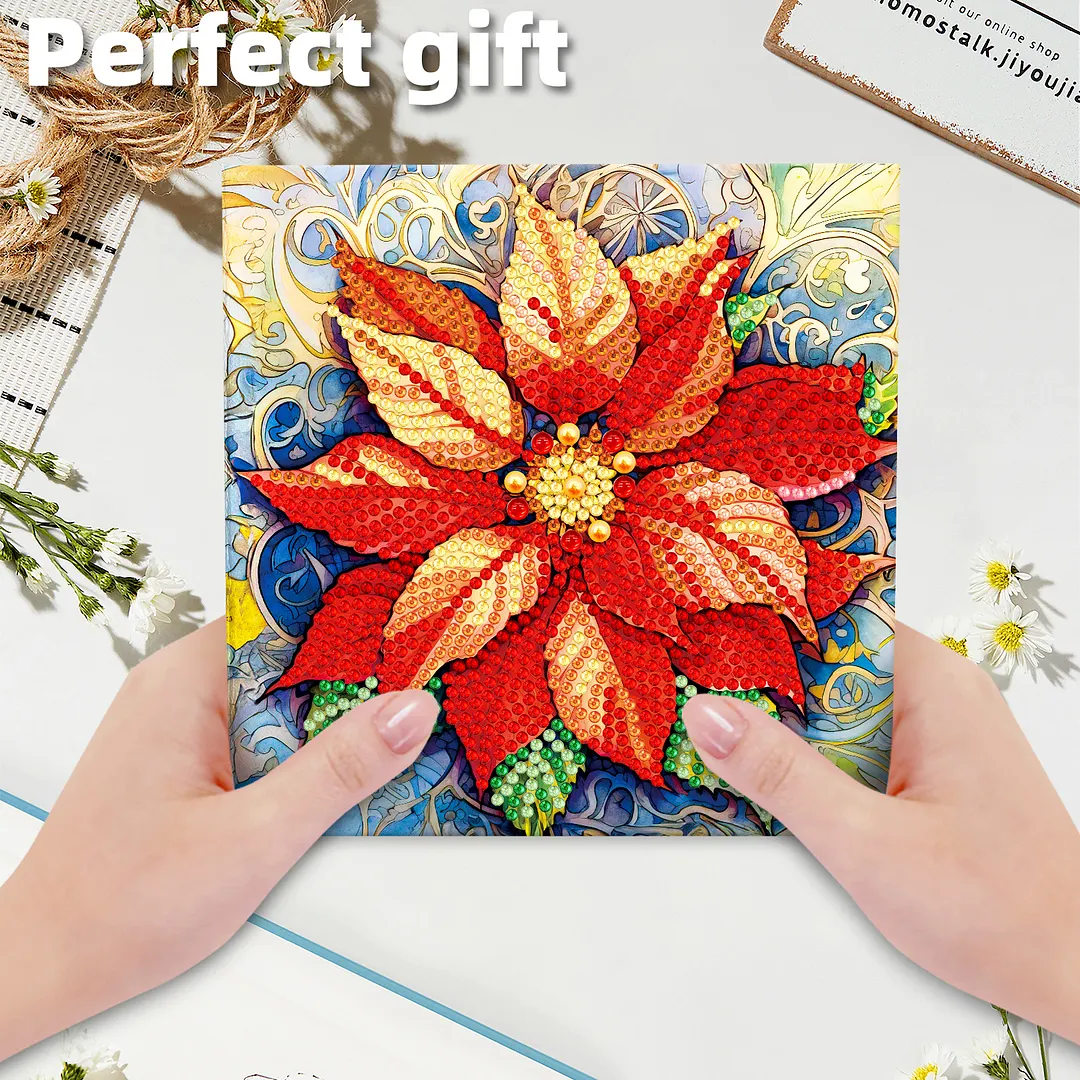 8Pcs Christmas Goblin DIY Diamond Painting Greeting Card Set with Envelopes Crystal Painting Art Greeting Cards for Beginner Adult Holiday Crafts Gifts