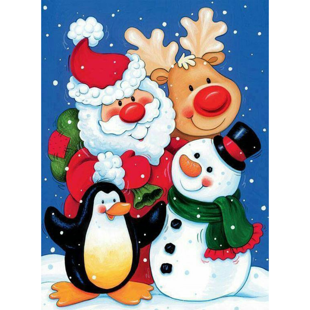 

Santa Snowman - Round Drill Diamond Painting - 40*50CM, 501 Original