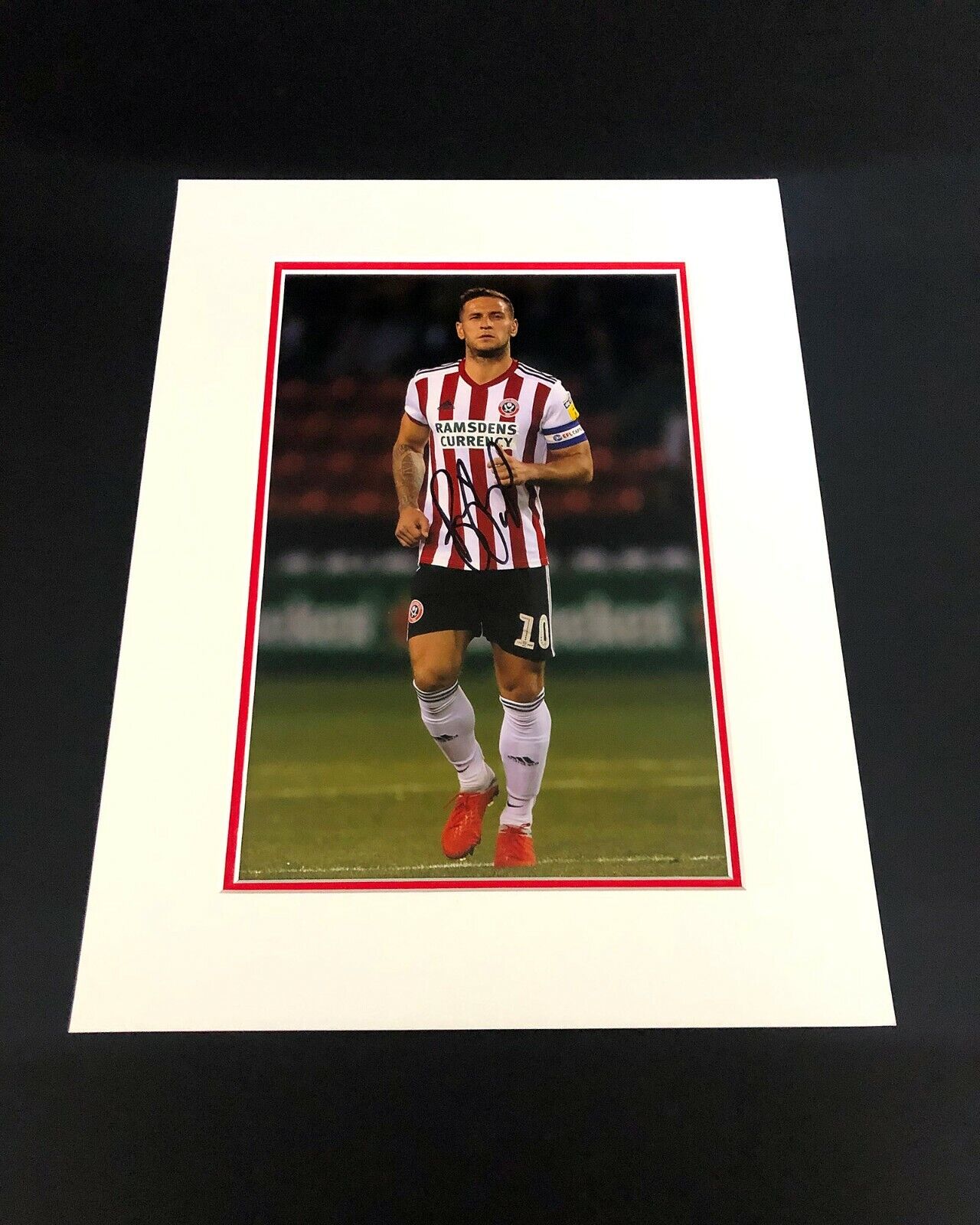 Billy SHARP Signed Photo Poster painting Mount Display 16x12in Sheffield United SUFC AFTAL COA