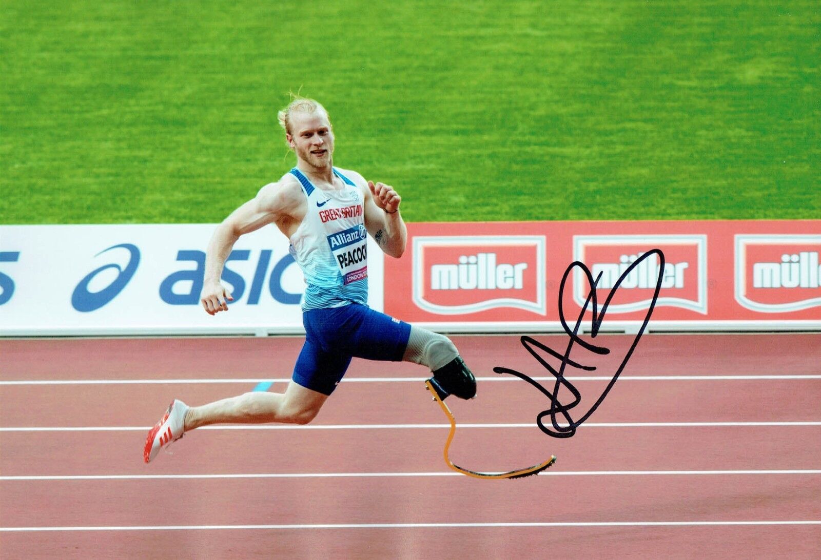 Jonathan Jonnie PEACOCK Olympic Gold Winner Autograph Signed Photo Poster painting B AFTAL COA