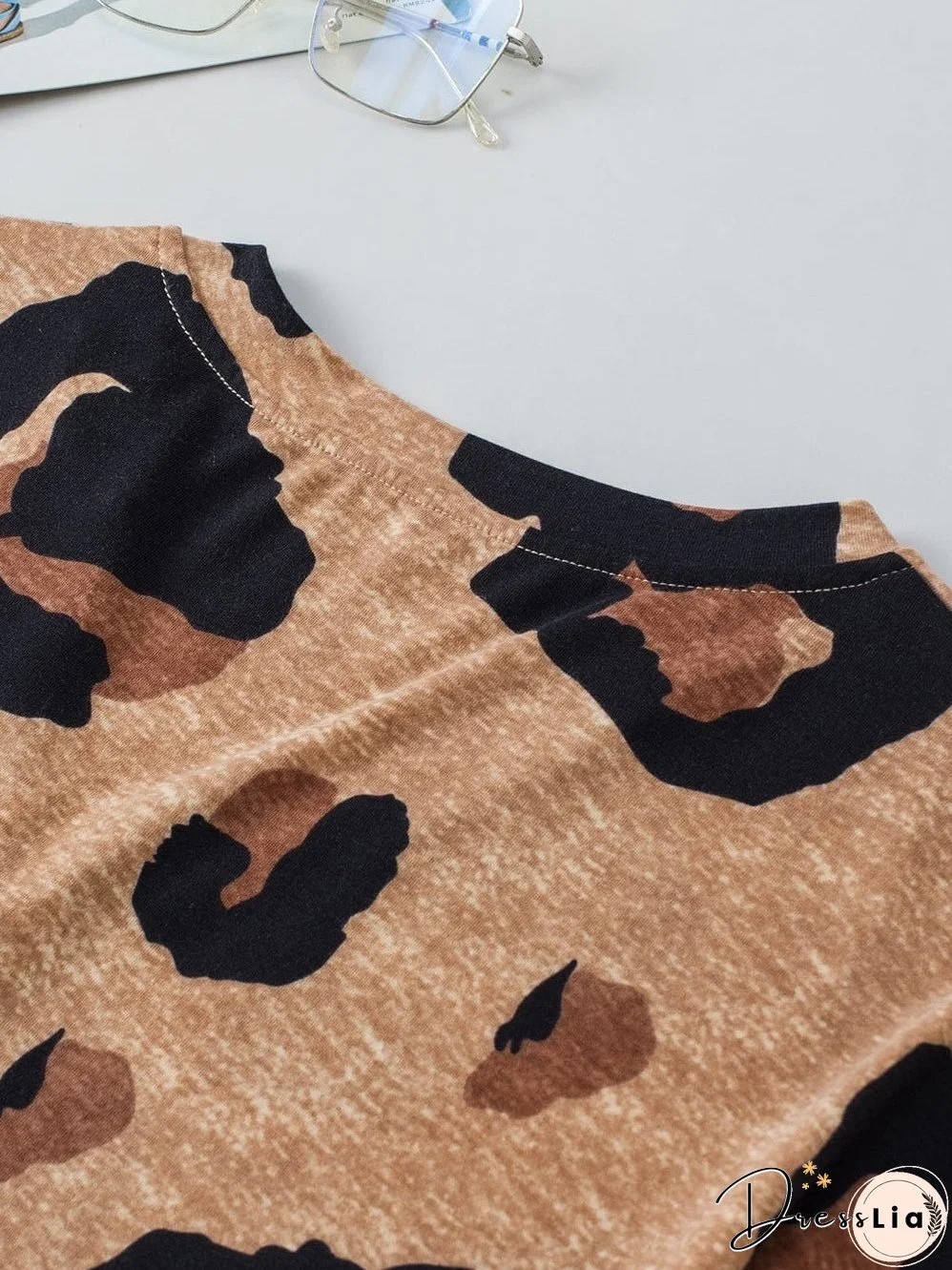 Casual Leopard Print Tunic
