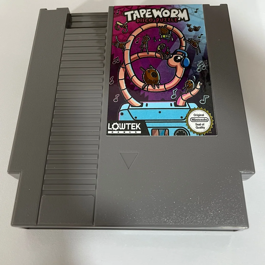 TapeWorm Disco Puzzle NES For Nintendo Entertainment System Console - 8 Bit Game Cartridge