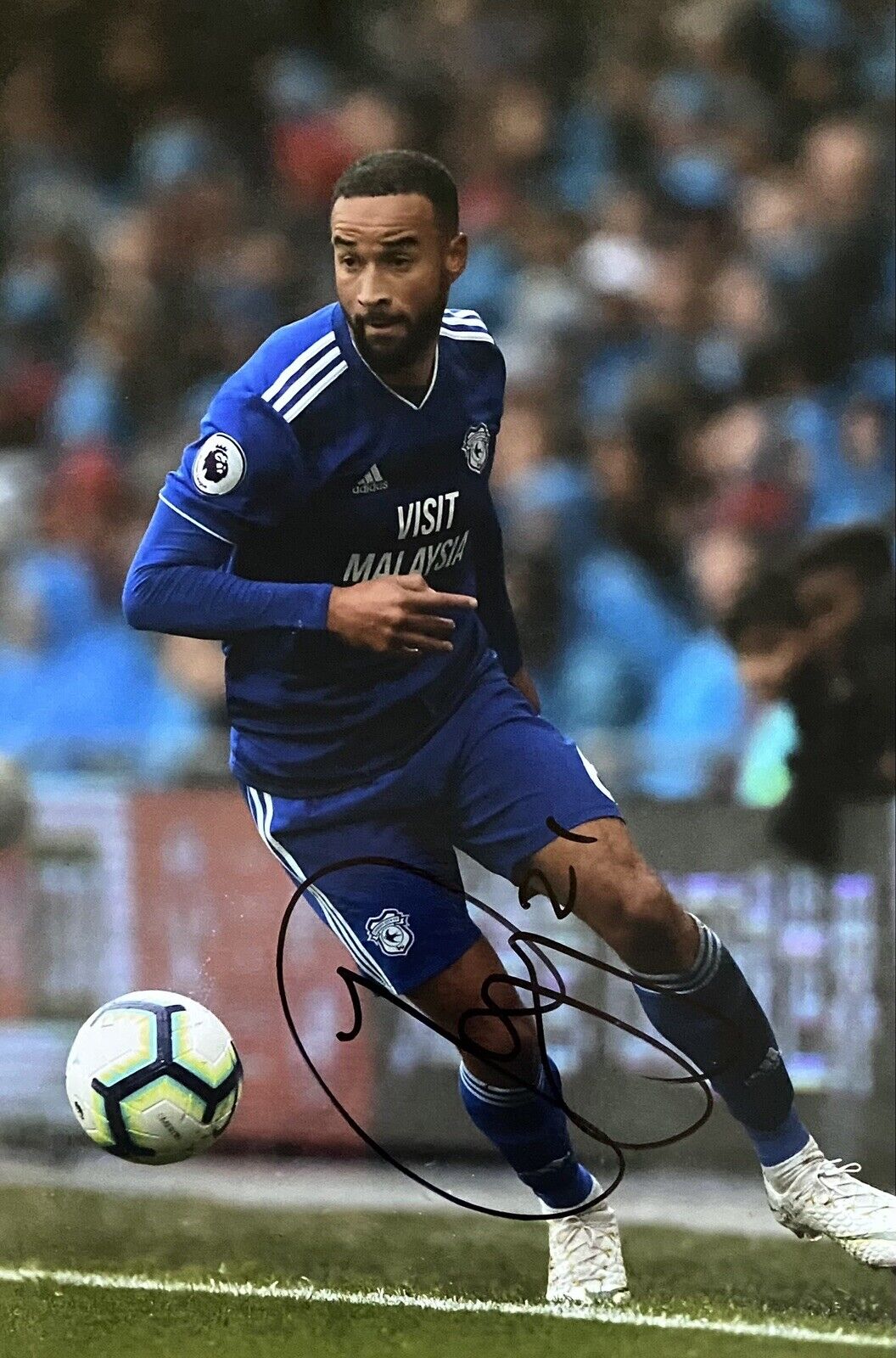 Jazz Richards Genuine Hand Signed Cardiff City 12x8 Photo Poster painting