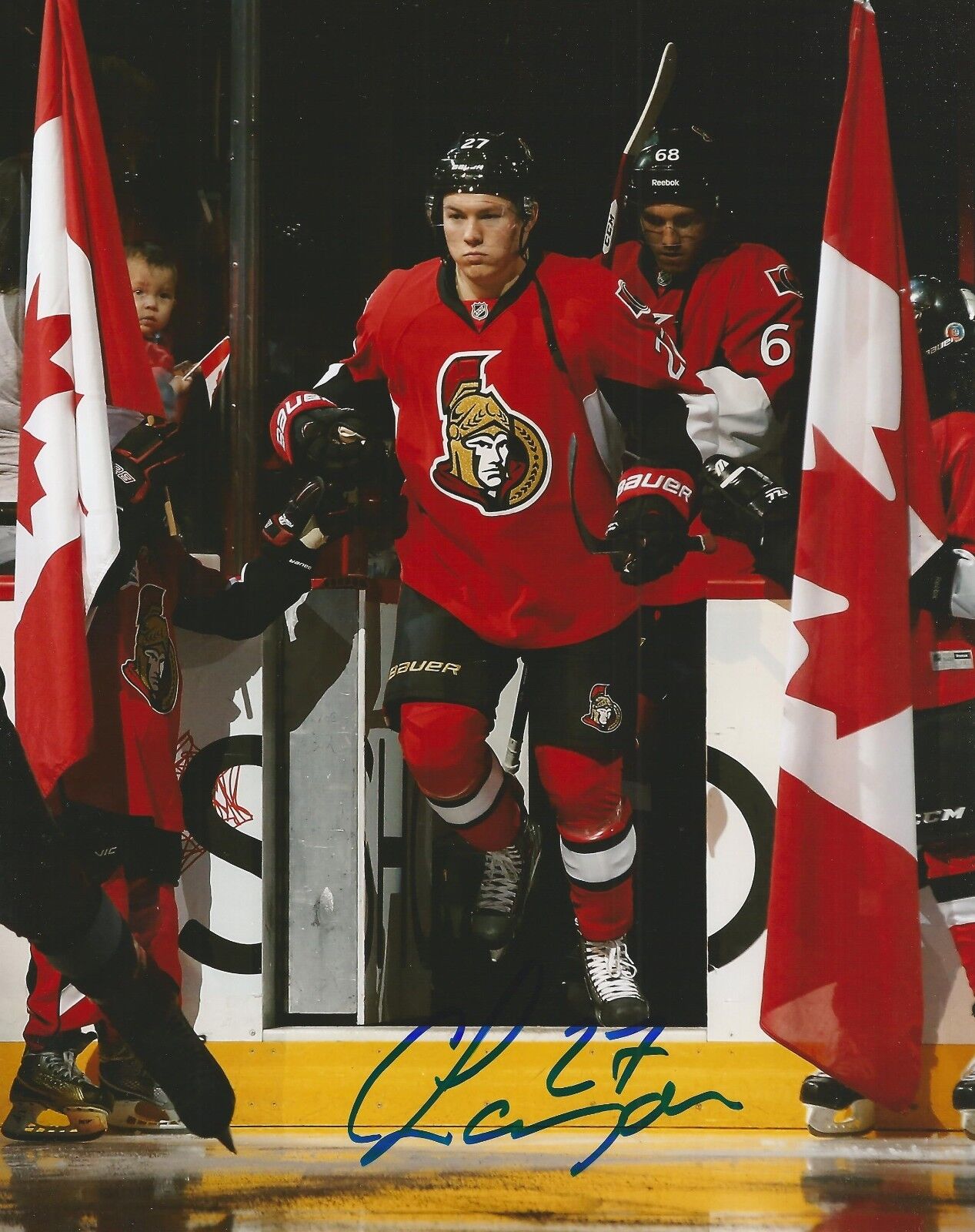 CURTIS LAZAR SIGNED OTTAWA SENATORS 8x10 Photo Poster painting #3 w/COA