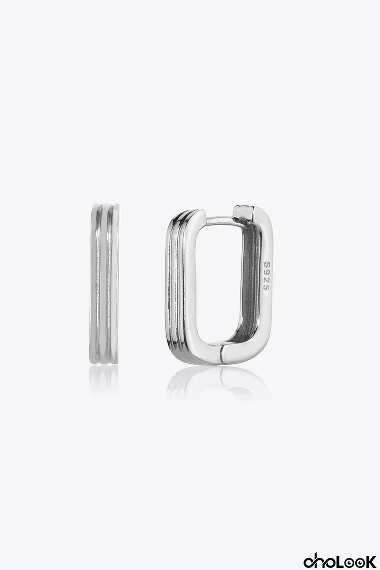 925 Sterling Silver Geometric Earrings