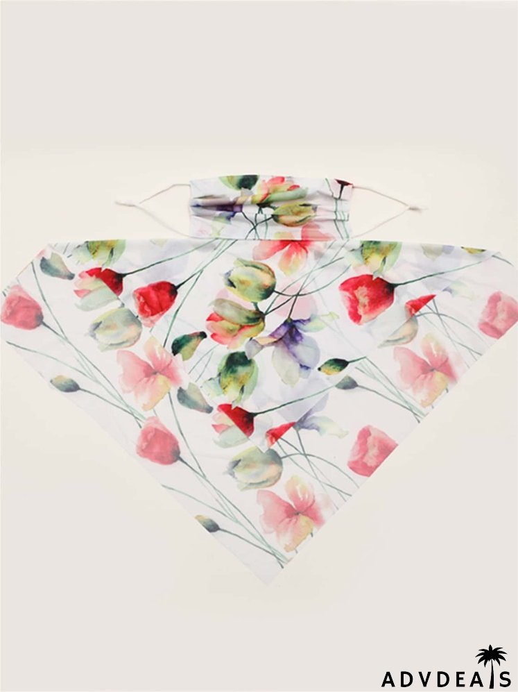 Flower Print Sun Protection For The Face