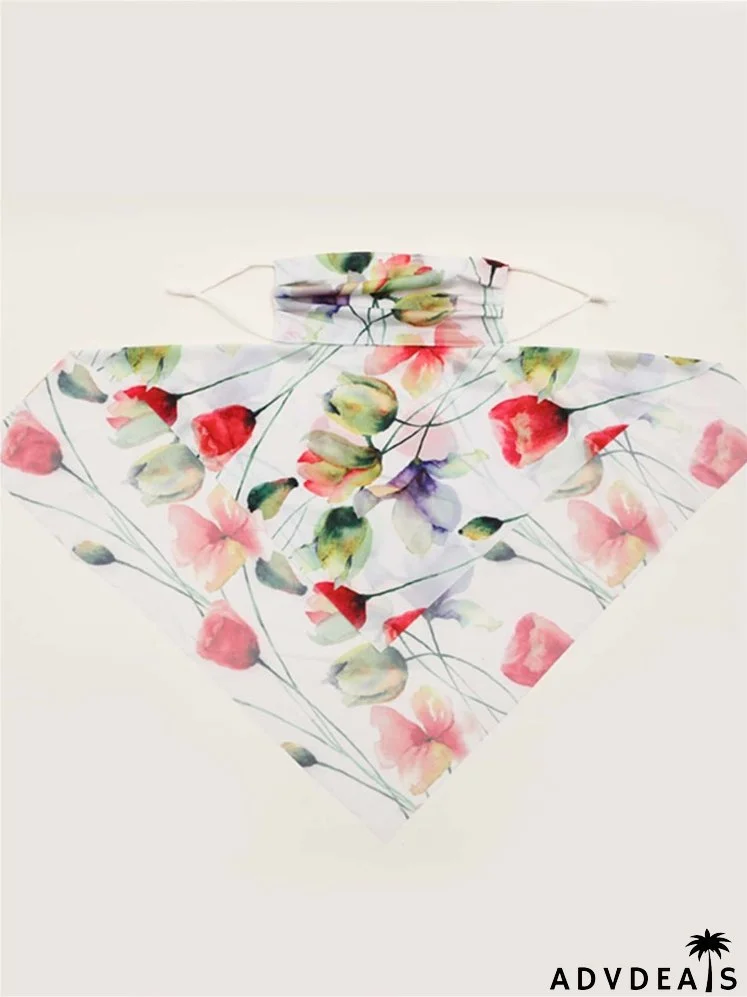 Flower Print Sun Protection For The Face
