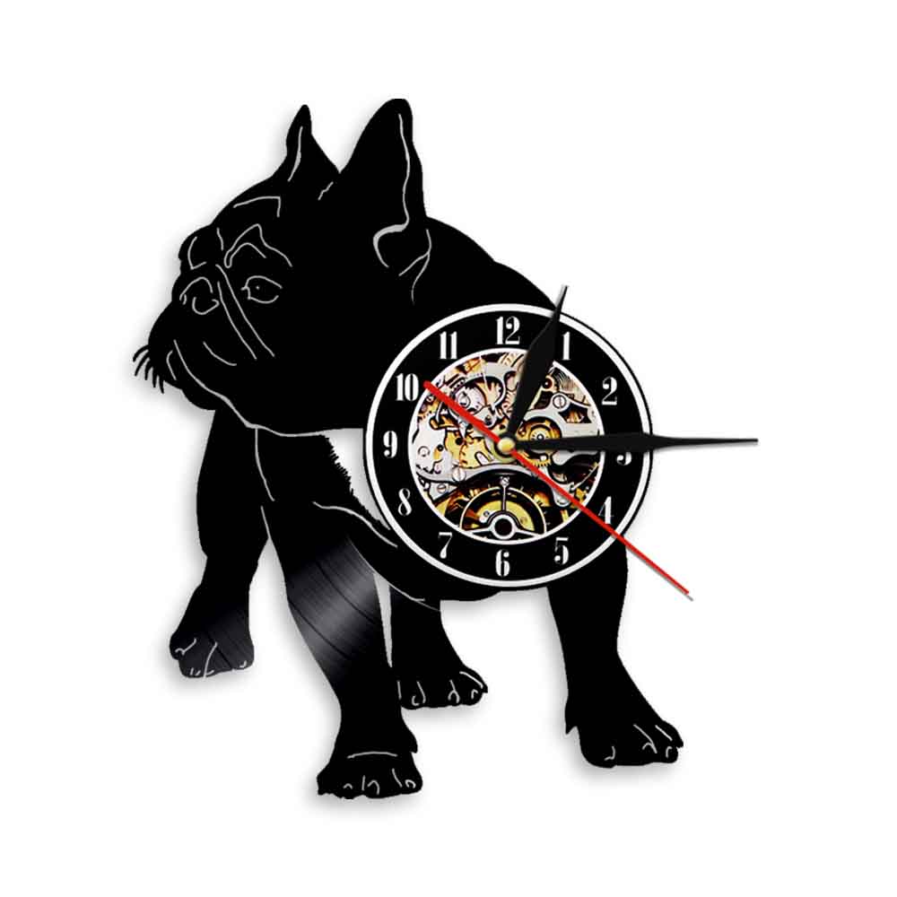 

French Bulldog - Vinyl Record Wall Clock - Without LED, 501 Original
