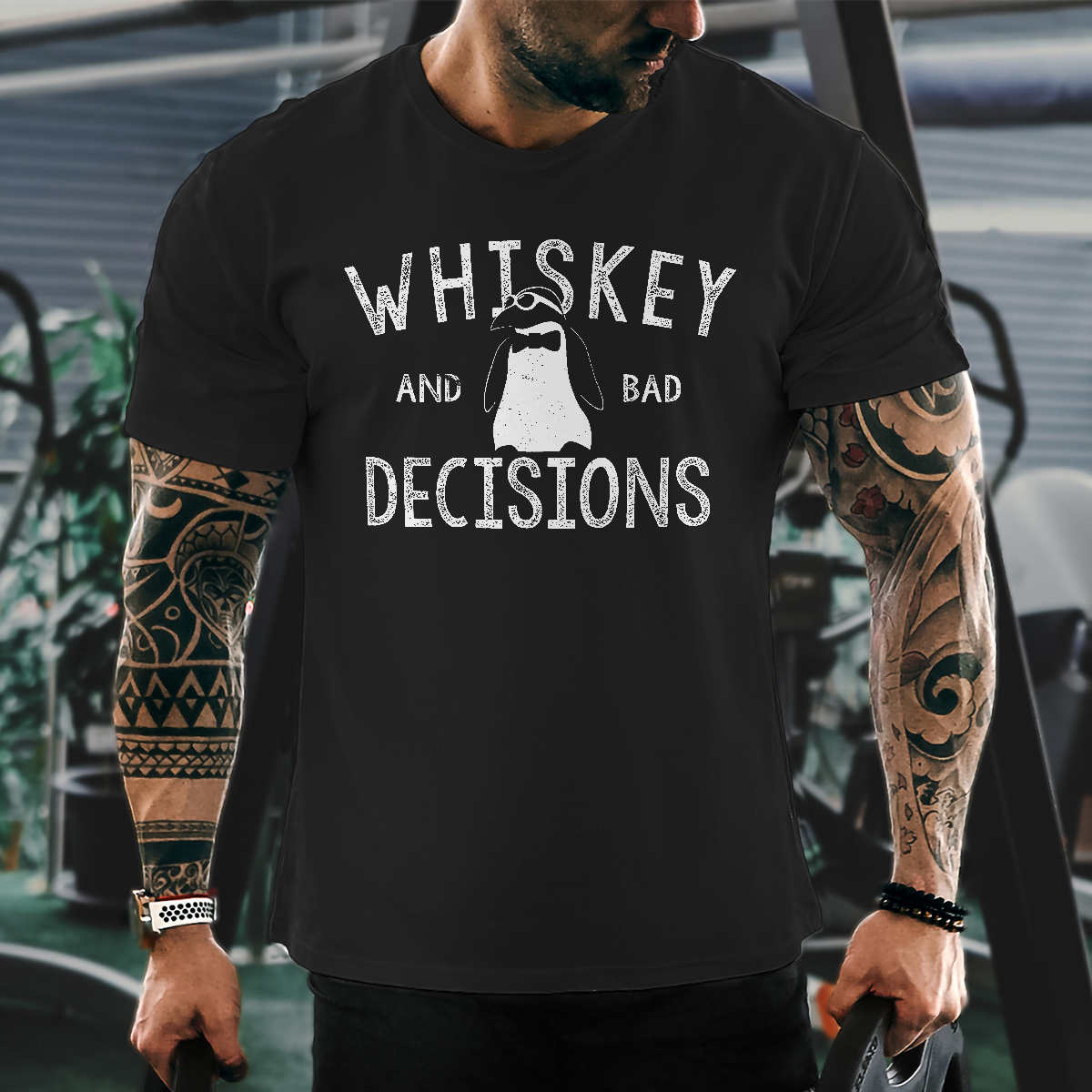 Livereid Whiskey And Bad Decisions Printed T-shirt - Livereid