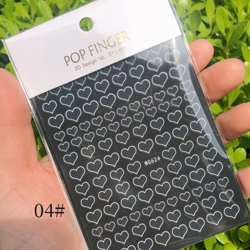 3D Stickers Bendable Gold Silver Lines Striping Tape Sticker Black White Lines Geometry Slider Decals For Manicures Decor