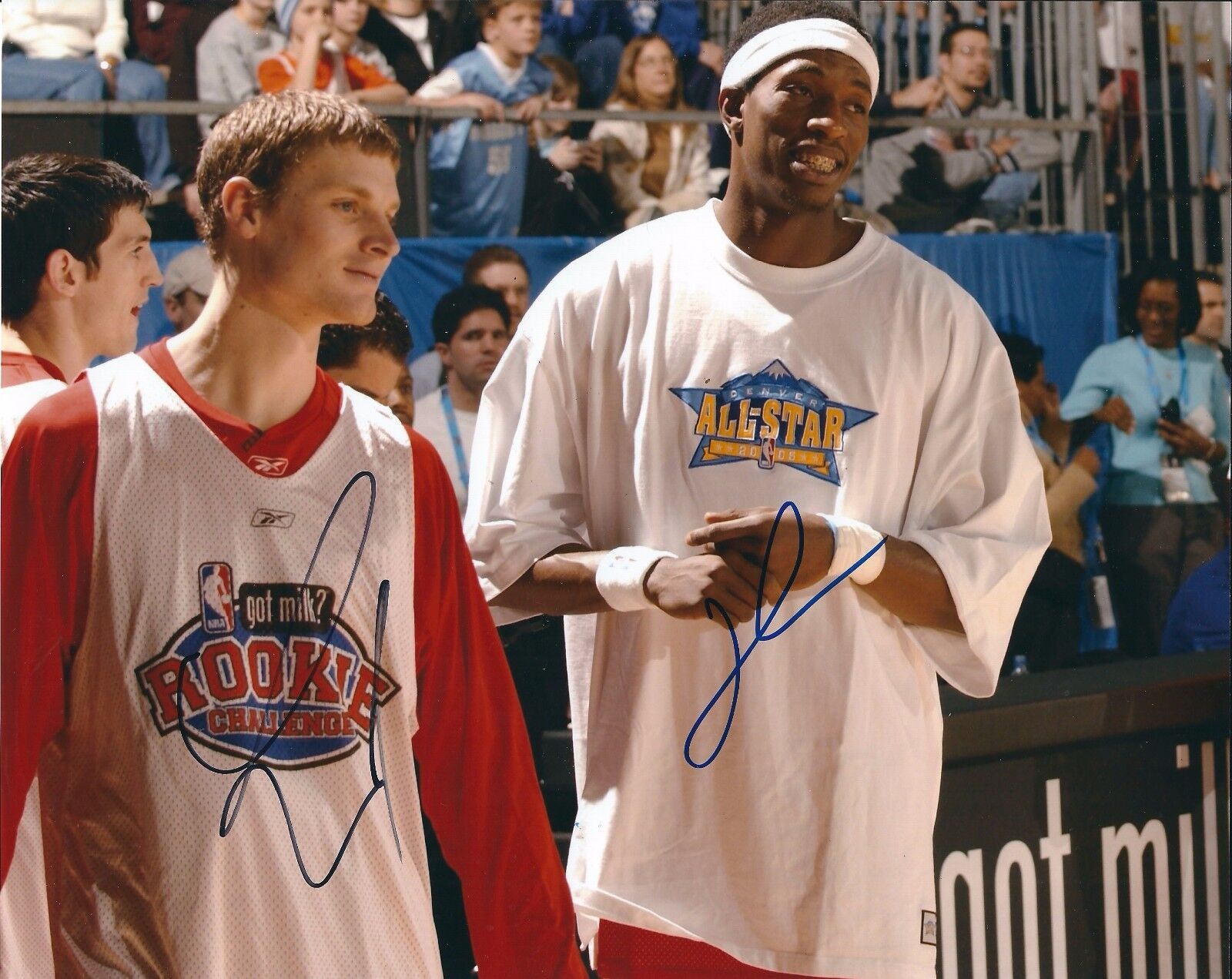 Signed 8x10 LUKE RIDNOUR & JOSH HOWARD Dallas Mavericks Autographed Photo Poster painting w/COA