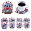 8pcs Cartoon DIY Diamond Painting Holz Untersetzer Kits mit Halter (Stich)