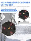 Floor Scrubber 1/4 Quick Connector Powerful Pressure Washer 2500PSI with 3 Wheel