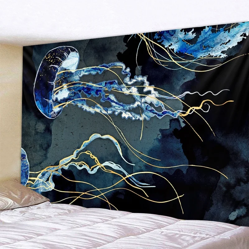 Nigikala and whale home decoration tapestry psychedelic scene wall hanging Bohemian decorative Mandala Hippie Yoga mattress sheet