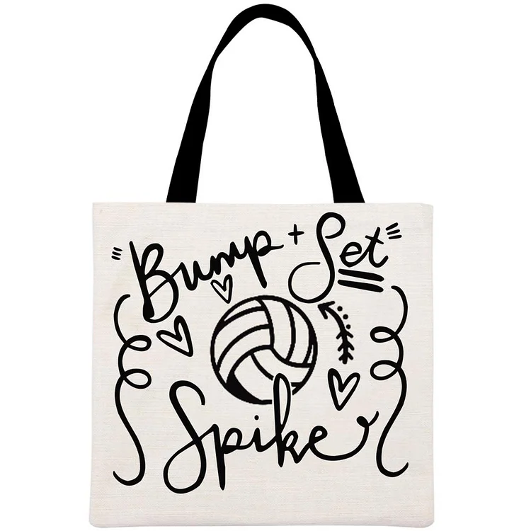 Bump Volleyball mom Printed Linen Bag-Annaletters