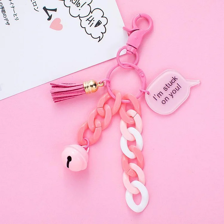 Color Chain Bell Keychain