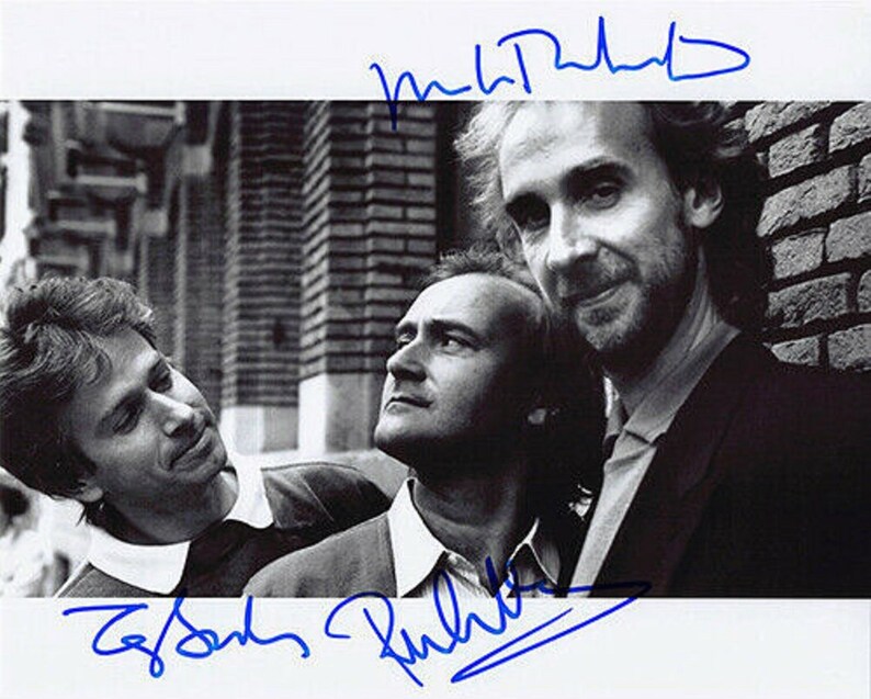 GENESIS Signed X3 Phil Collins, Tony Banks, Mike Rutherford wCOA