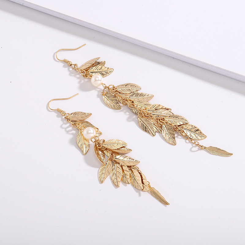 Fashion Long Alloy Leaf Earrings | Oxredo Shop Ramadan Sale