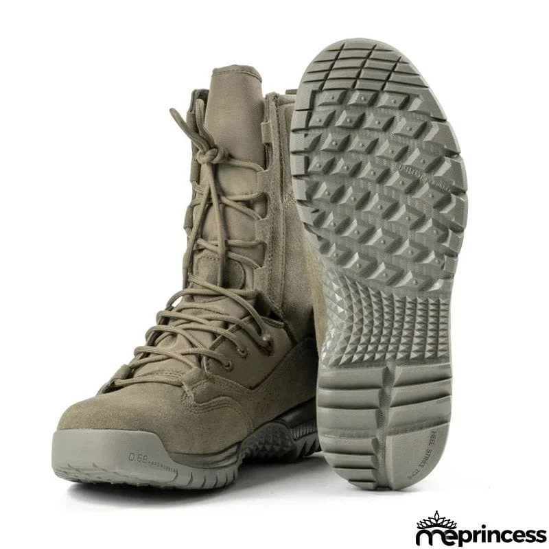 New Men's Casual Outdoor Army Boots Breathable Sage Green Non-Slip Boots