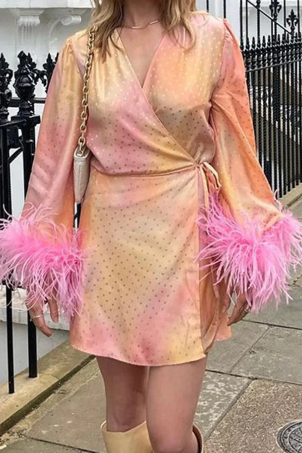 V Neck Casual Party Dress
