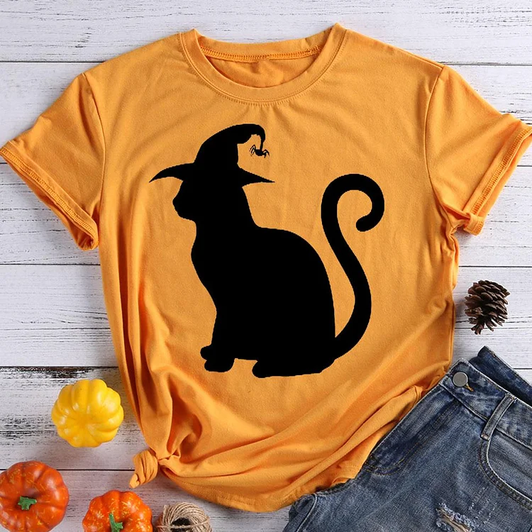 Cat  Halloween T-Shirt Tee -07870