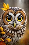 Luxury AB Velvet Diamond Painting Kit - Owl
