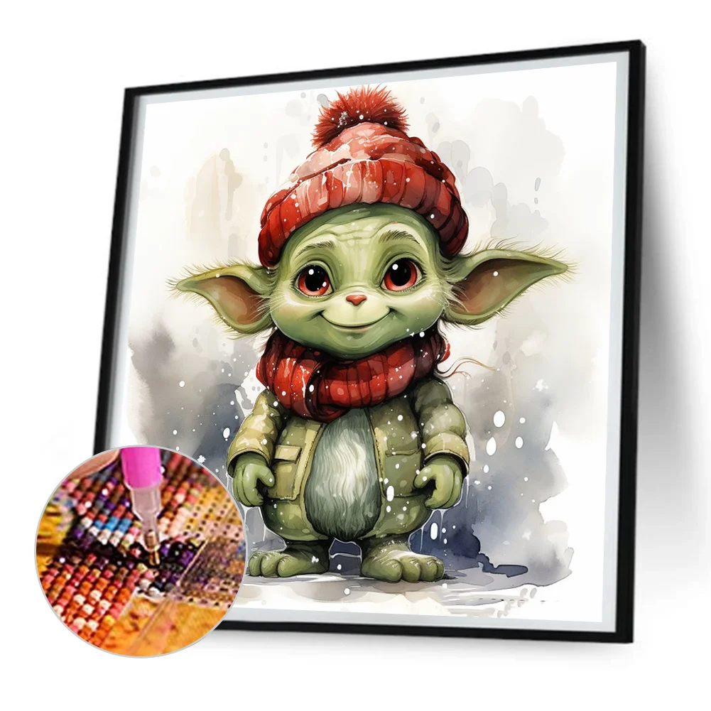 Diamond Painting - Full Round Drill - Yoda(Canvas|30*30cm)