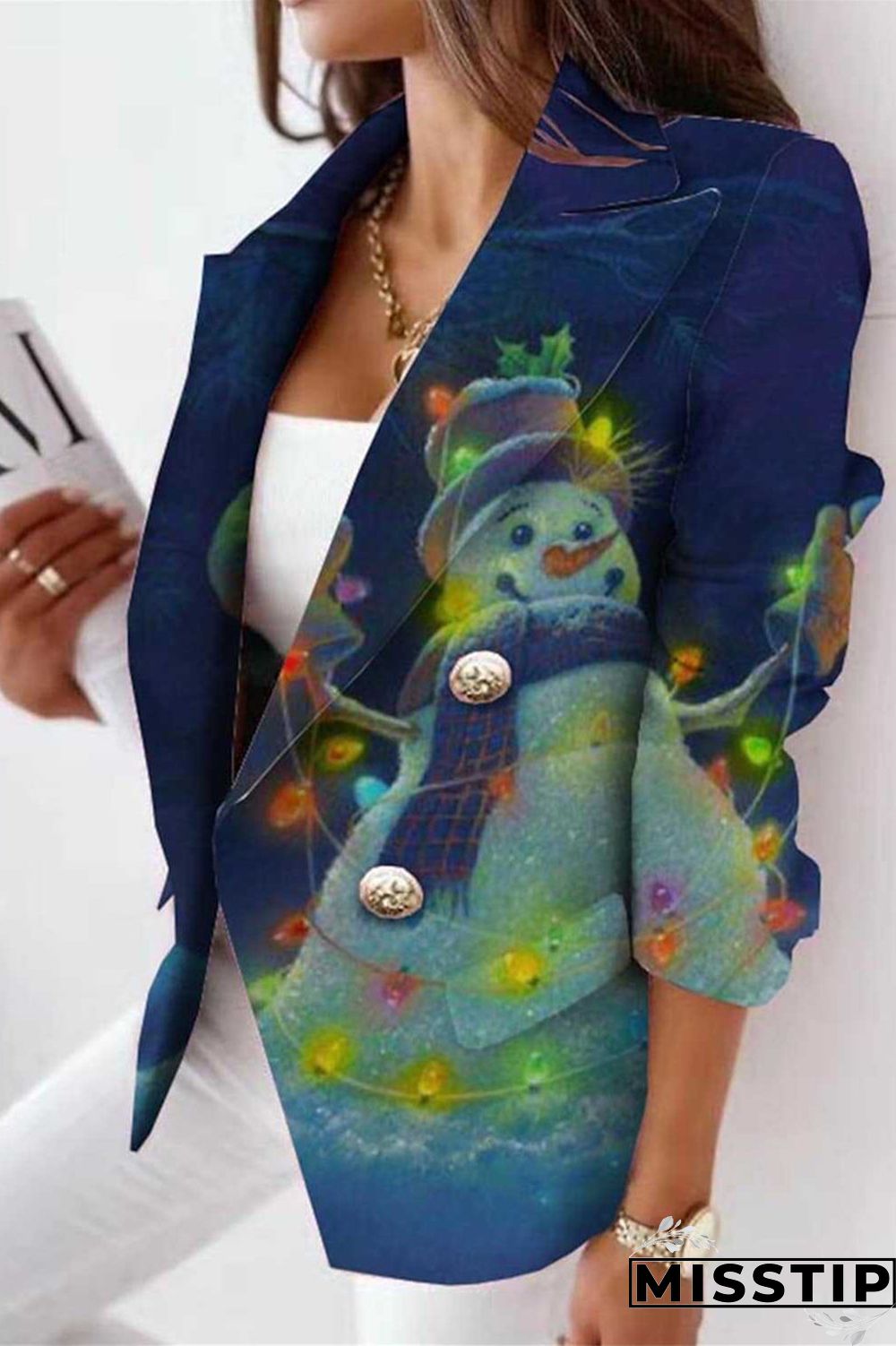 Black Red Casual Print Cardigan Turn-back Collar Outerwear