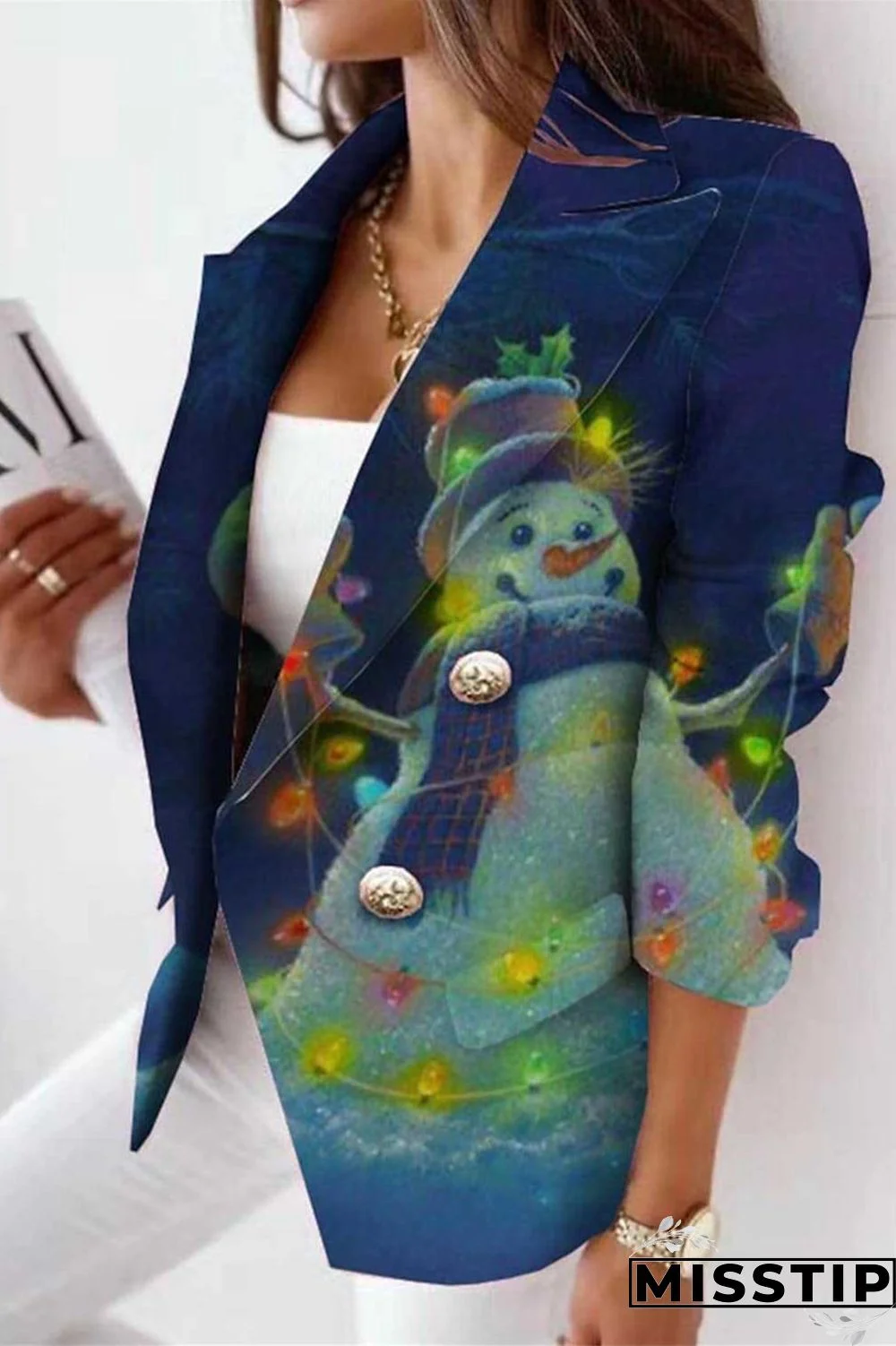 Black Red Casual Print Cardigan Turn-back Collar Outerwear