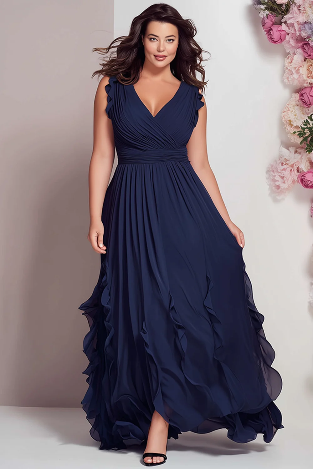 alfred sung bateau neck satin high low cocktail dress D624 – Nearly Newlywed Color:Chocolate Polka Dot the bateau neckline and Swatch:#4492d1 Black Multicolor Floral Printed
