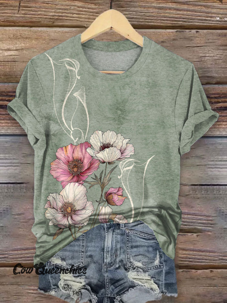 Vintage Art Print T-shirt Multicolor / S