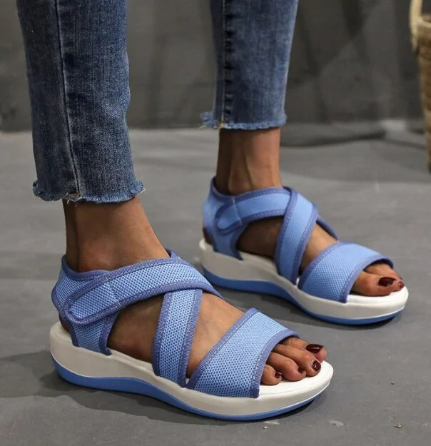 Elastic band womens sandals new fashion casual sports women's shoes breathable platform sandals women slides slippers