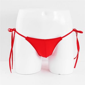 Men's Sexy Bikini Low Waist Elastic Ice Silk Briefs