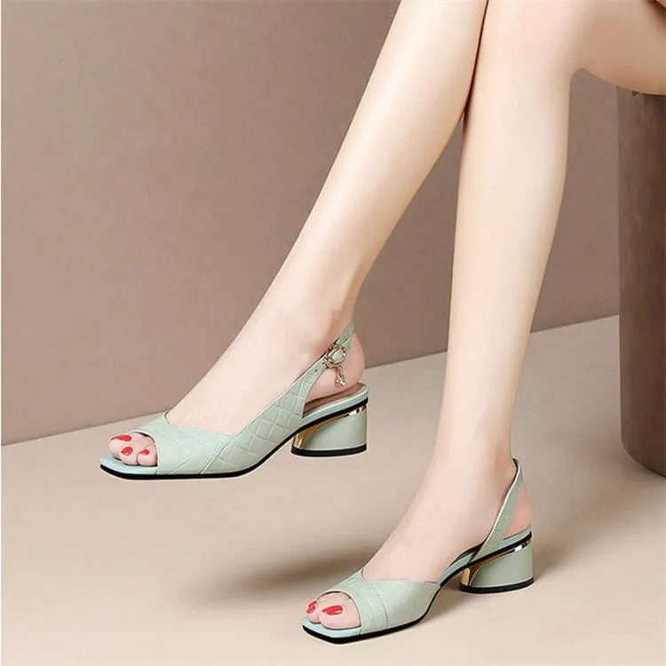 Churchf Churchf Women 2024 Summer New Good Quality Korean Version With A Skirt With Women's Word Button Roman Sandals