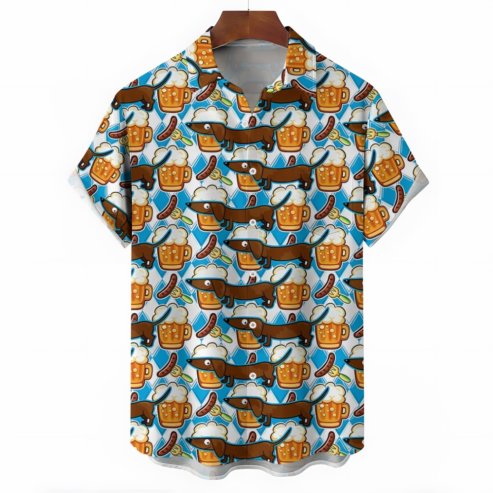 Beer Theme Pattern Hawaiian Shirt