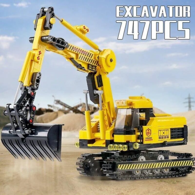 MOC City Mini Crawler Excavator Bricks Kids Toys 0235