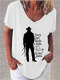 Women's Short Sleeve Scoop Neck Graphic Printed Top