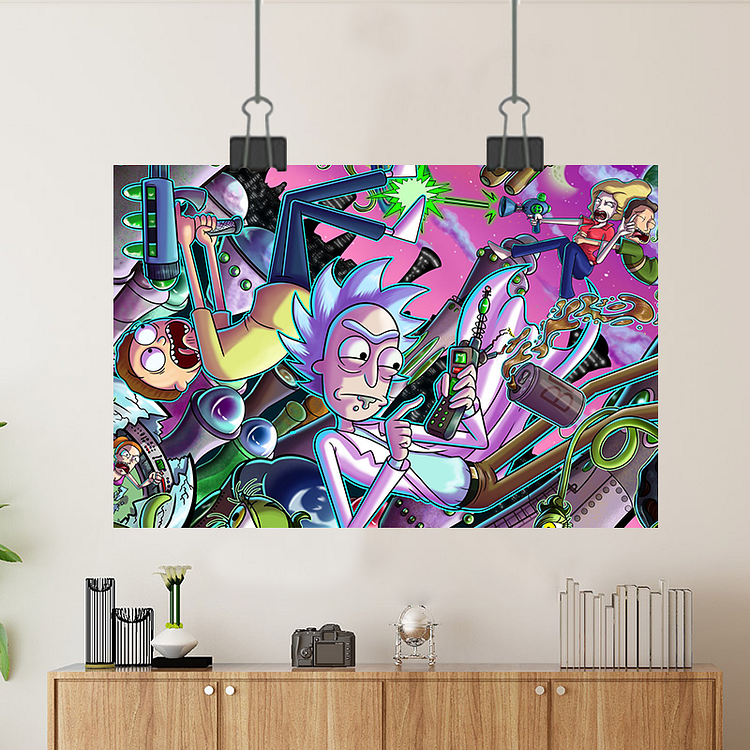 Rick and Morty-Rick Sanchez,Morty Smith,Jerry Smith,Beth Sanchez ,Summer Smith/Custom Poster/Canvas/Scroll Painting/Magnetic Painting