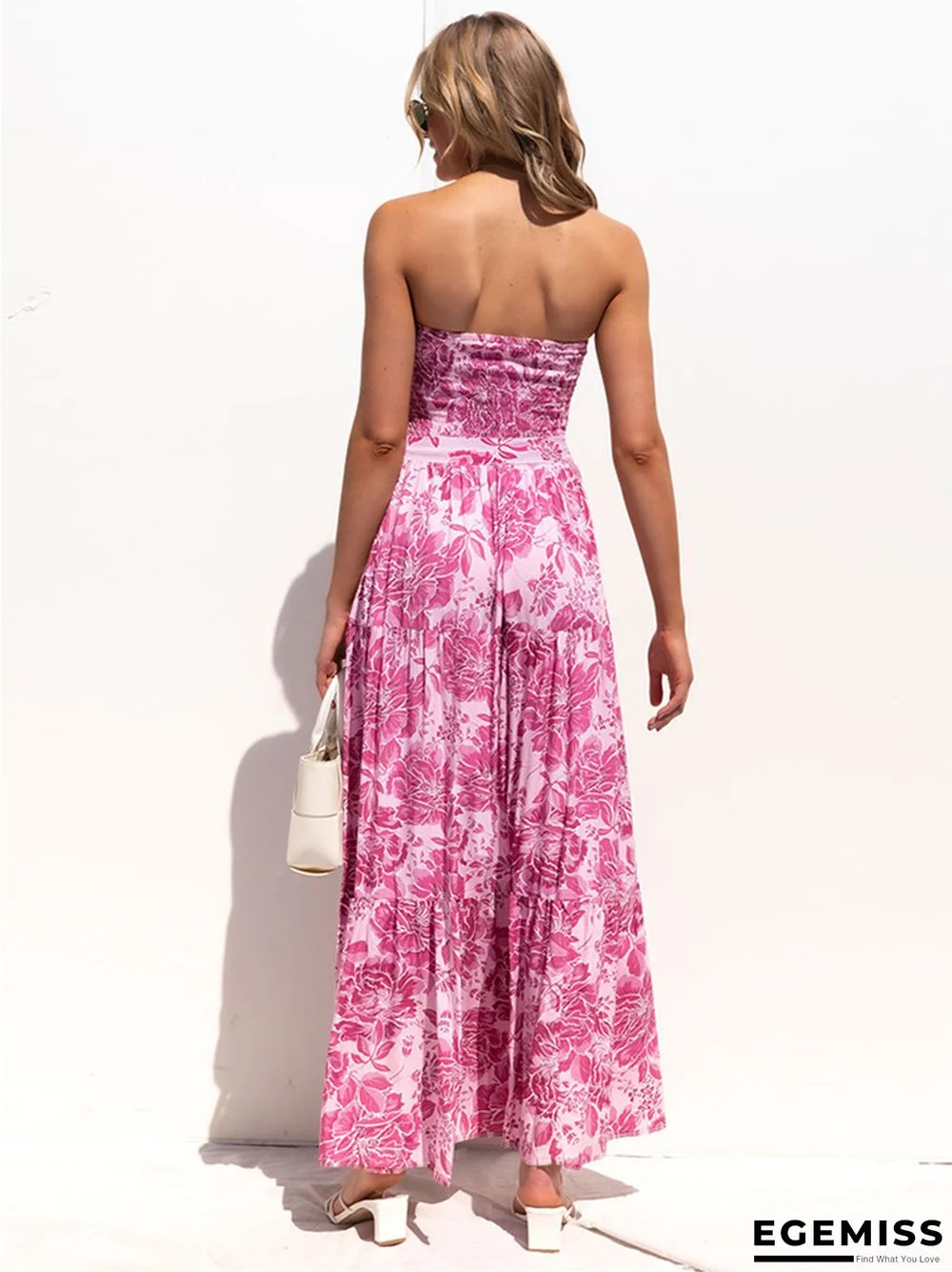 Chest-wrapped Sexy Backless Lace Floral Dress | EGEMISS