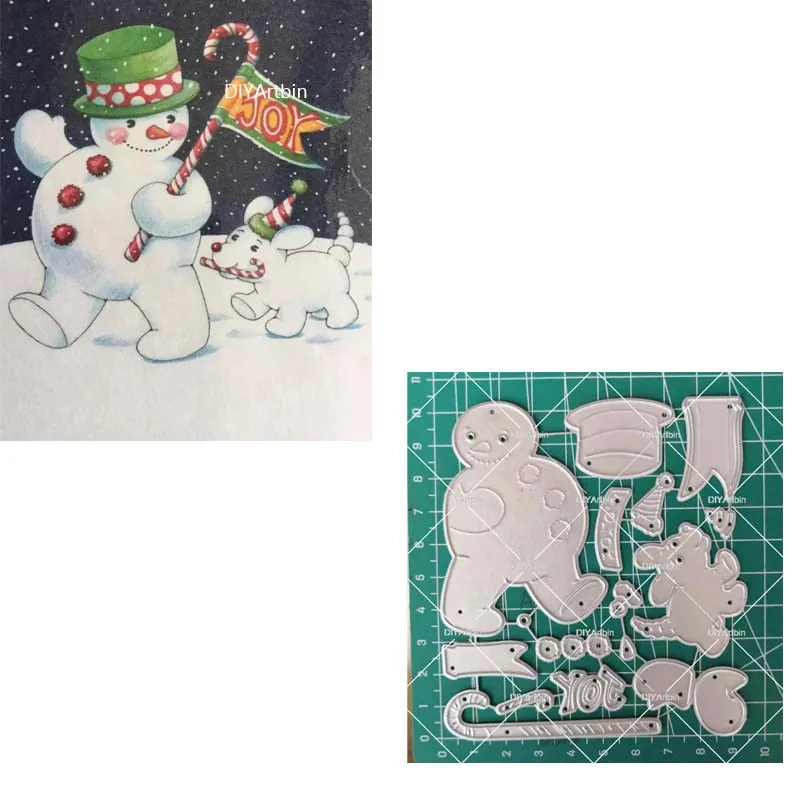 5pcs Gingerbread Cutting Dies Stencil Craft for DIY Christmas Scrapbooking Cut Dies Embossing Paper Birthday