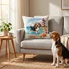 Beagle Seaside Puppy-11CT Stamped Cross Stitch Pillowcase 45*45cm