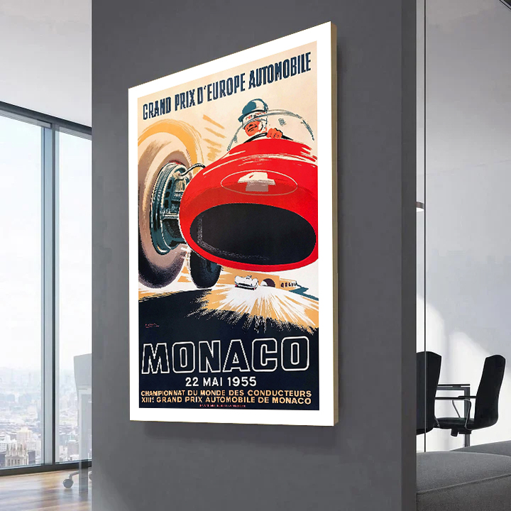 1955 Monaco Grand Prix Canvas Wall Art 
