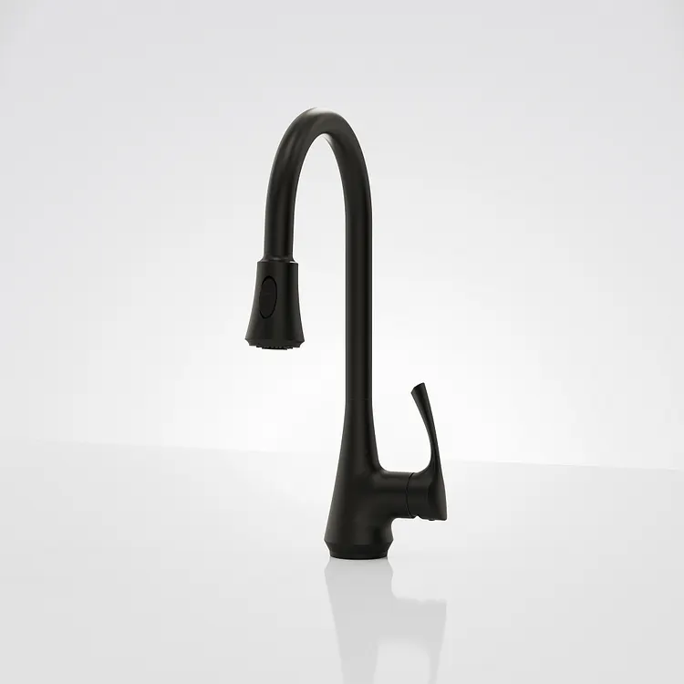 EVERSTEIN 2-Function Sprayer Pull-Down Kitchen Faucet Matte Black 