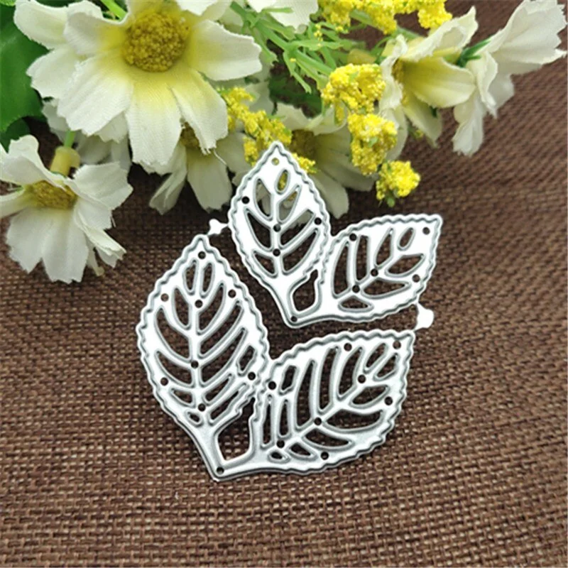 2pcs leaf decoration Metal Cutting Dies Stencil Scrapbooking Photo Album Card Paper Embossing Craft DIY