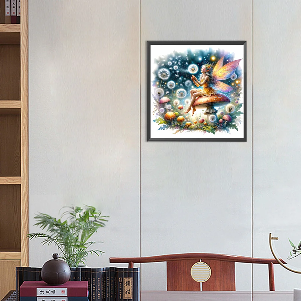 Full Round Diamond Painting 30*30cm - Mushroom Fairy