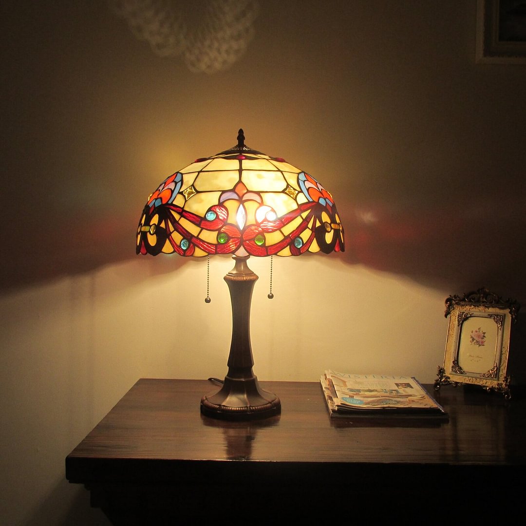 Juan Tiffany 2 Light Victorian 22" Table Lamp