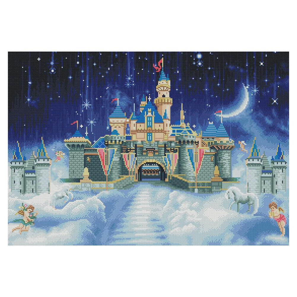 Castle in Cloud - 11CT Stamped Cross Stitch(70*50cm)